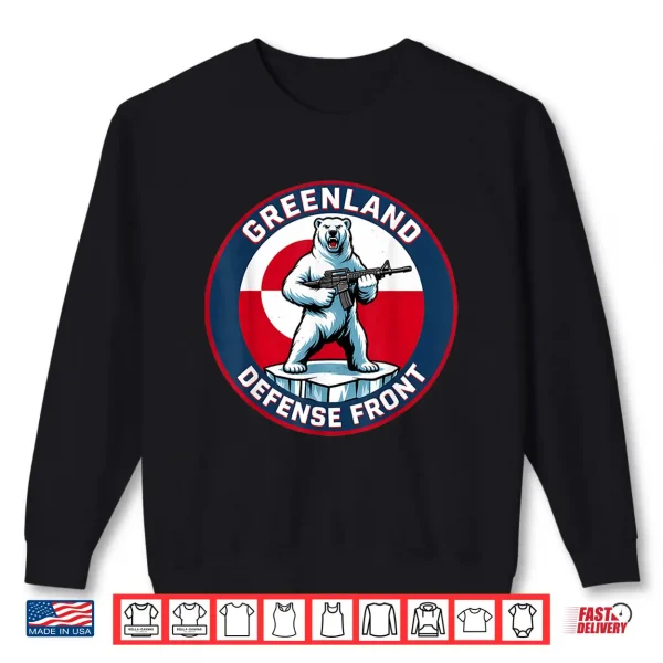 Sweatshirt Greenland Defense Front Polar Bear Greenland Is Not For Sale Shirt
