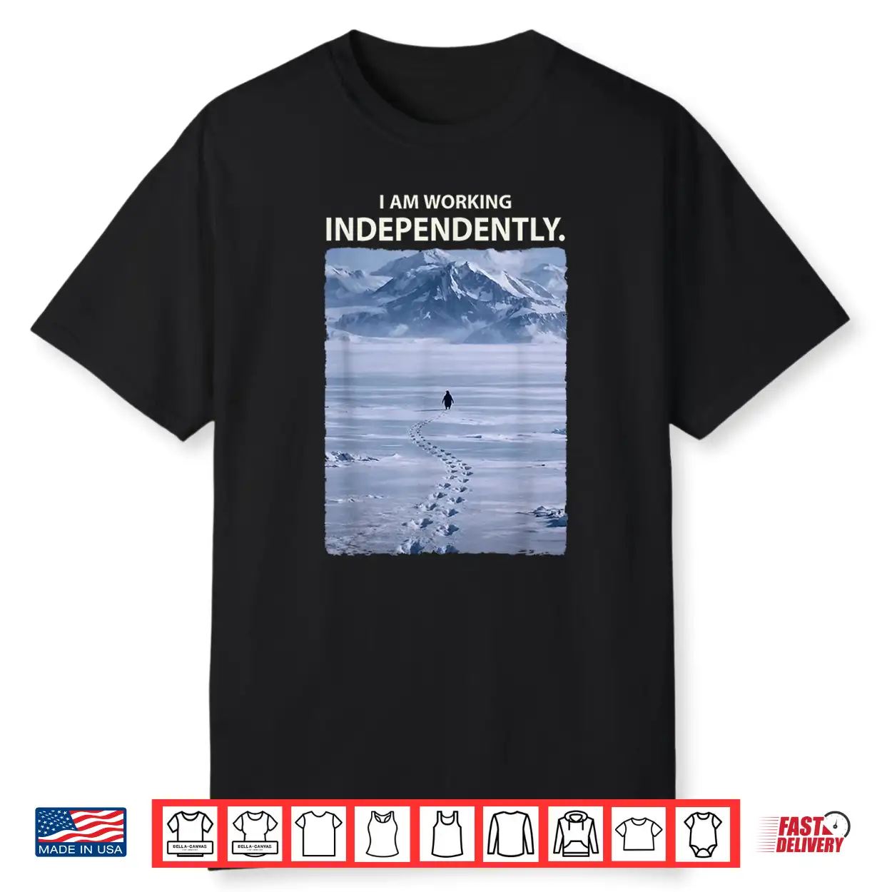 Lone Penguin Walking Toward Mountain Meme Shirt Lone Penguin Walking Toward Mountain Meme Shirt