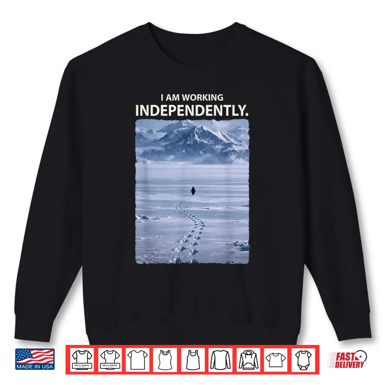 Lone Penguin Walking Toward Mountain Meme Shirt Lone Penguin Walking Toward Mountain Meme Shirt