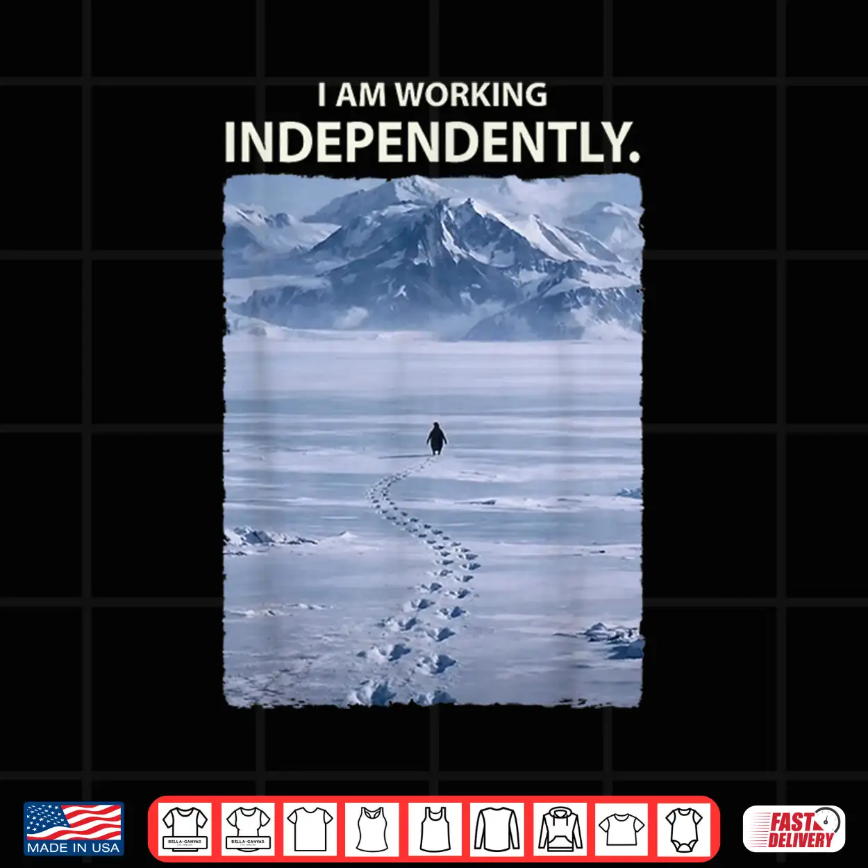 Lone Penguin Walking Toward Mountain Meme Shirt Lone Penguin Walking Toward Mountain Meme Shirt