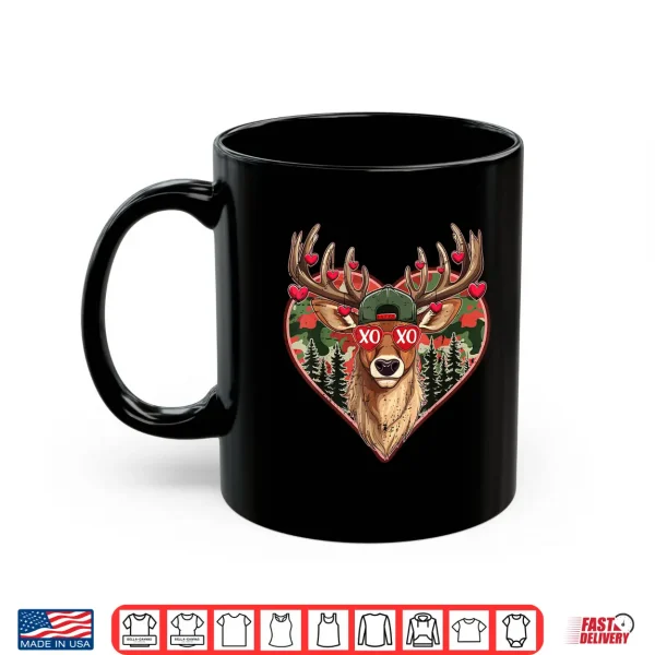Mug Xoxo Valentine Buck Camo Deer Retro Hunting Valentines Day Shirt