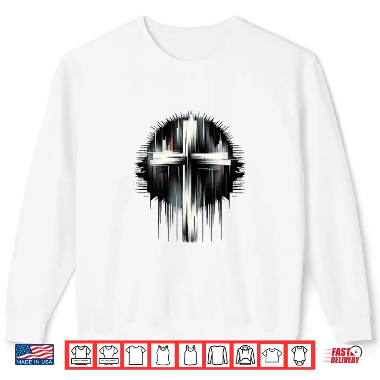 Sweatshirt Stunning Street Art Graphic Christian Cross of Jesus Christ Shirt