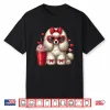 Poodle Dog Drinking Coffee Valentine’S Day Bow Dog Lovers Shirt