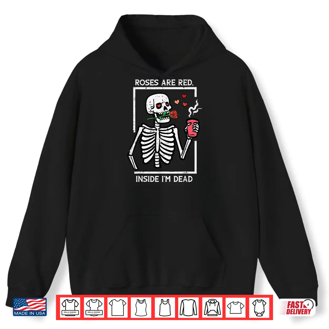 Valentines Day Skeleton Coffee Roses Are Red Shirt Valentines Day Skeleton Coffee Roses Are Red Shirt