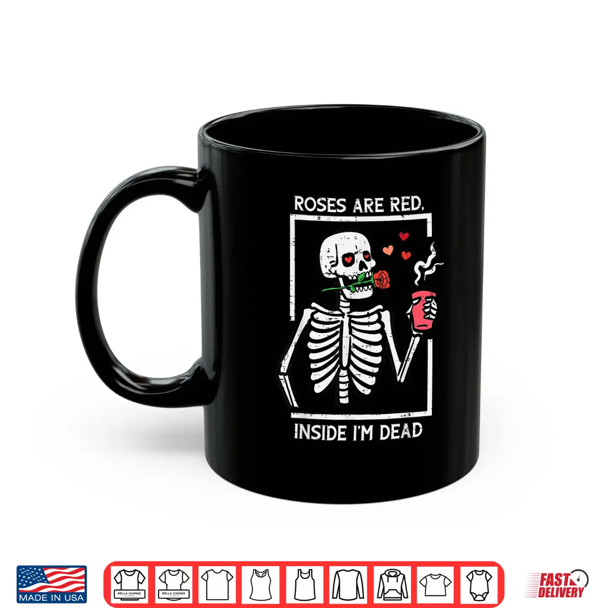 Valentines Day Skeleton Coffee Roses Are Red Shirt Valentines Day Skeleton Coffee Roses Are Red Shirt
