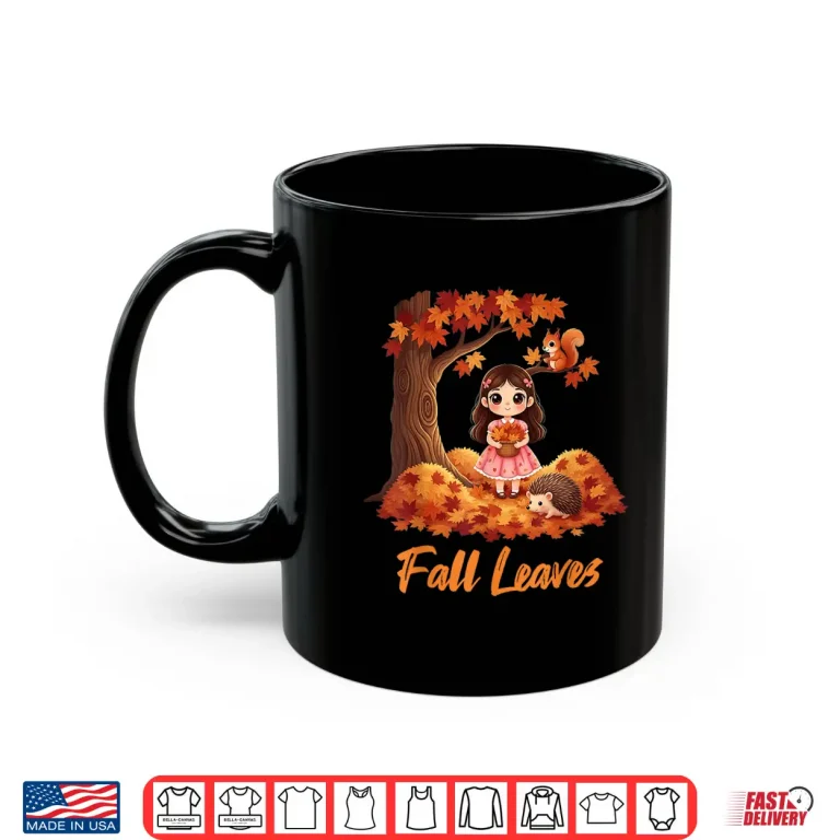 Mug Autumn Fall Leaves Tree and Forest Creatures Shirt