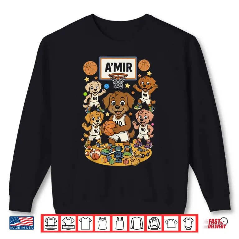 Sweatshirt Birthday with Puppies Basketball Shirt