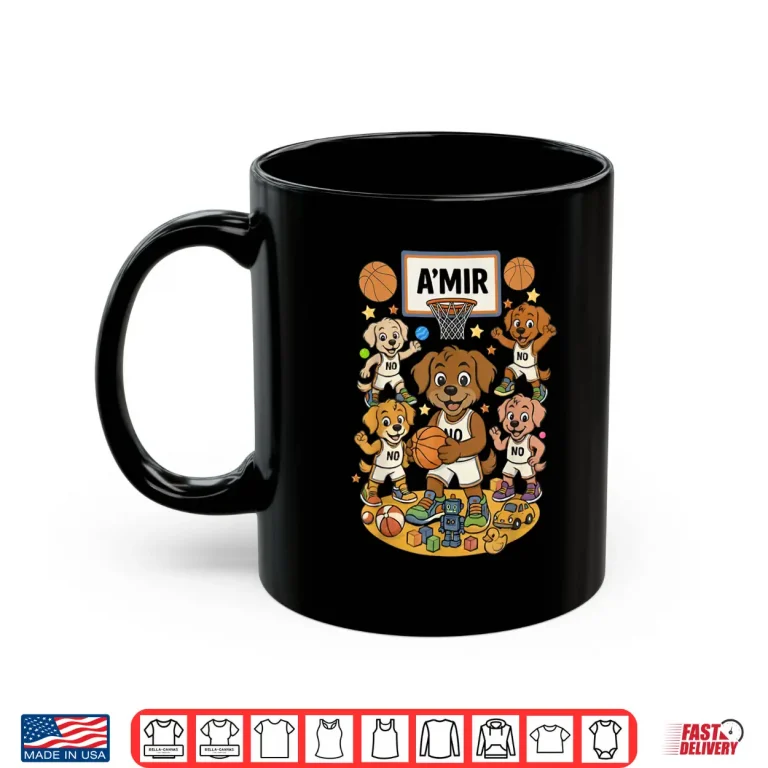 Mug Birthday with Puppies Basketball Shirt