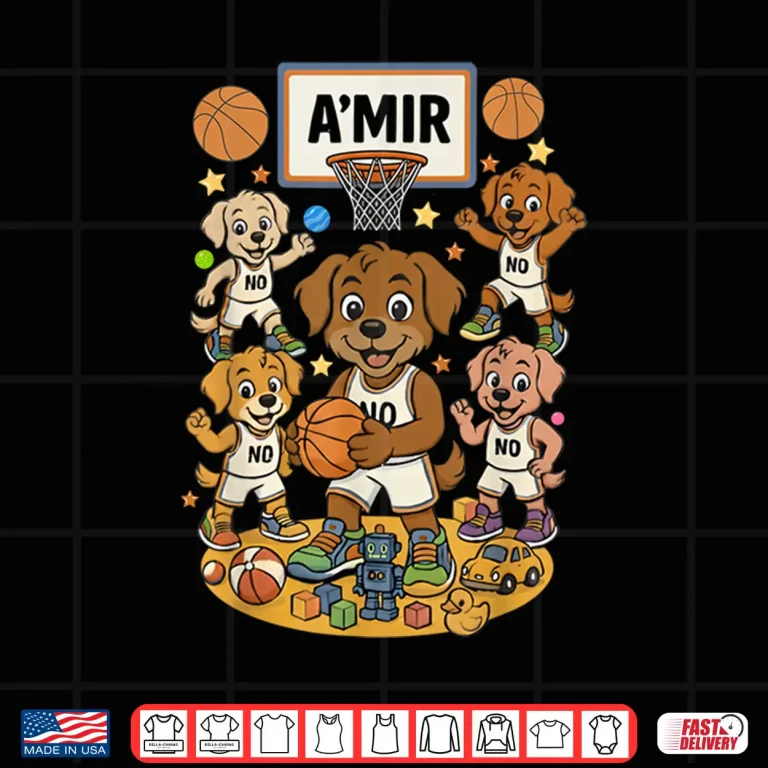 Design Birthday with Puppies Basketball Shirt