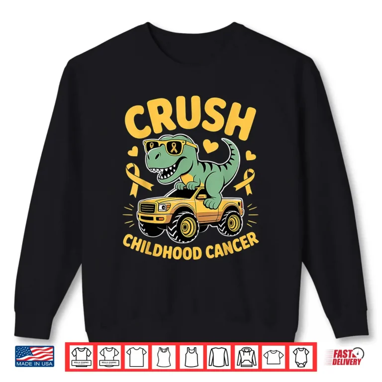 Sweatshirt Crush Childhood Cancer Gold Ribbon Shirt