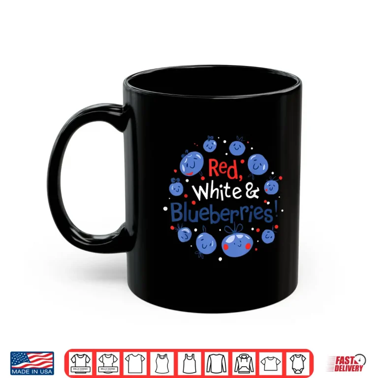 Mug Red White and Blueberries Patriot Shirt