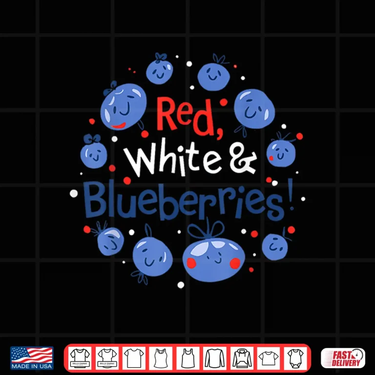 Design Red White and Blueberries Patriot Shirt
