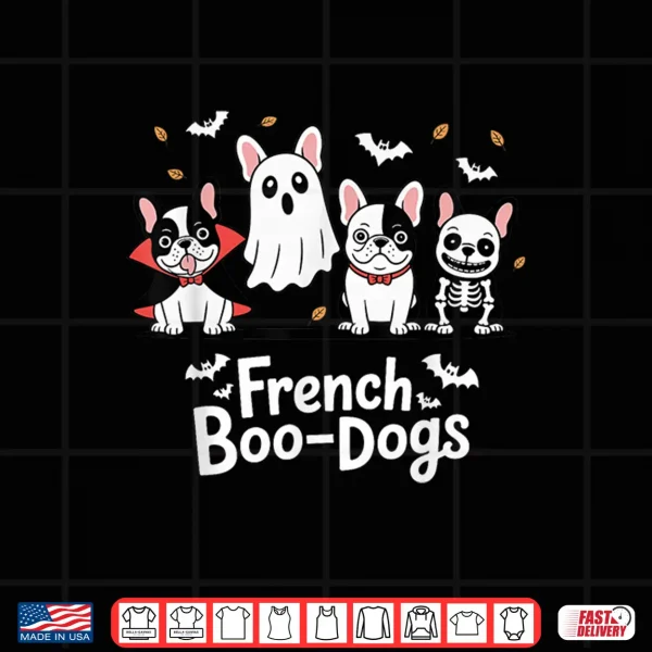 Design Fall French Bulldog Halloween French Boo Dogs Funny Pun Shirt