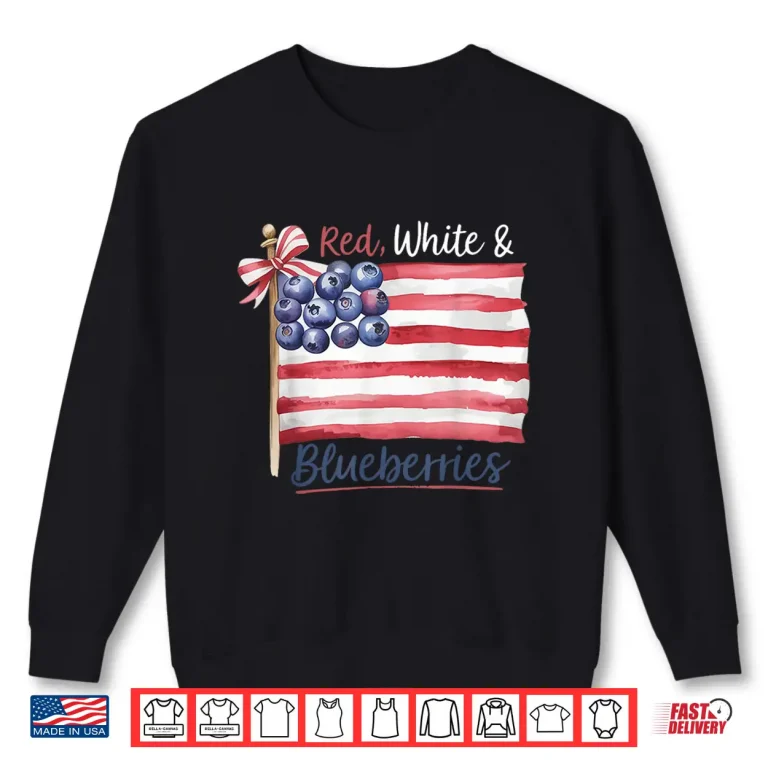 Sweatshirt Red White and Blueberries for Supporters Shirt