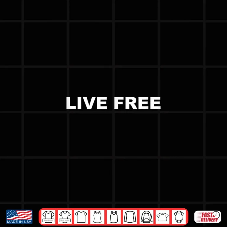Design Live Free Christian Conservative Black and White Quote Shirt