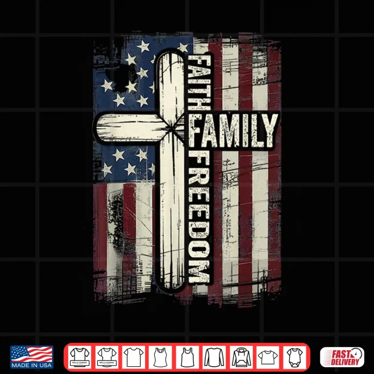 Design Faith Family Freedom USA Flag Shirt