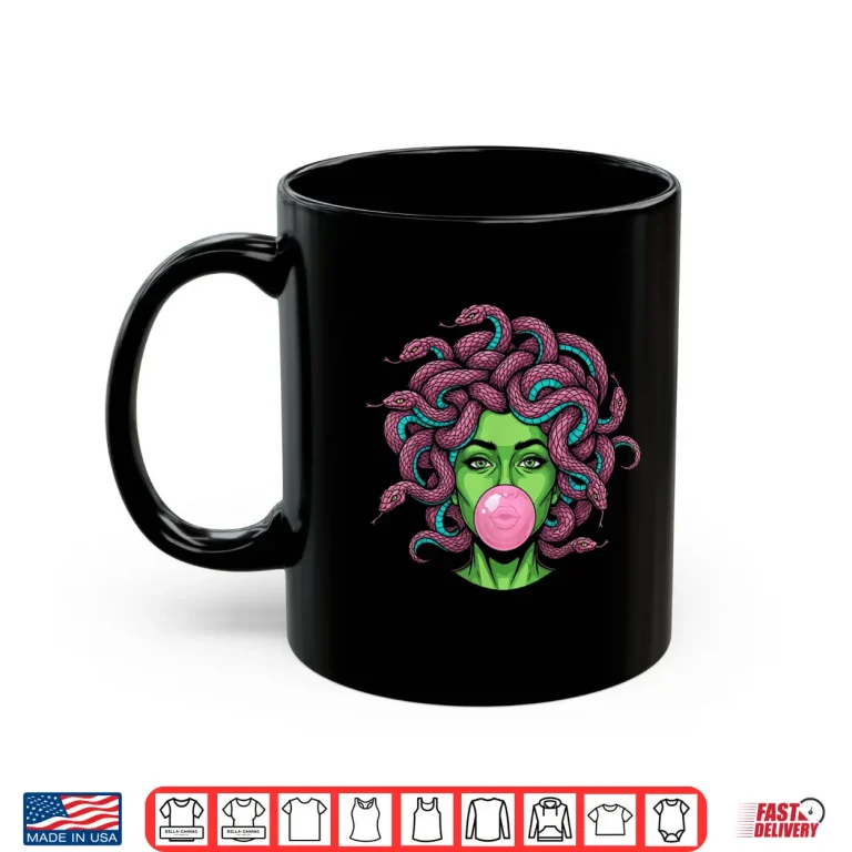 Mug Medusa Blowing Bubblegum Pop Art Mythology Shirt