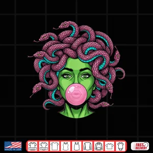 Design Medusa Blowing Bubblegum Pop Art Mythology Shirt