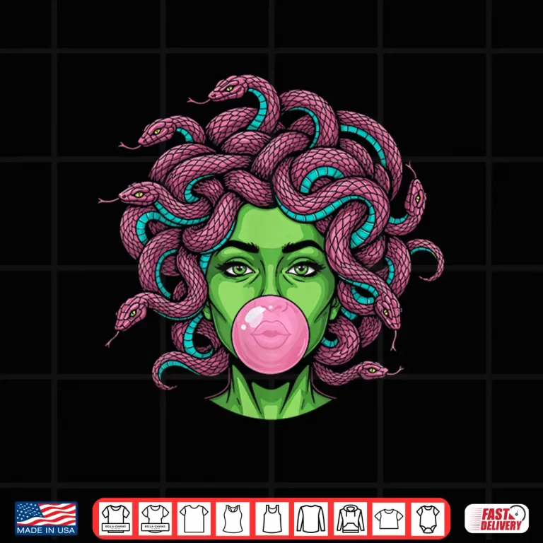 Design Medusa Blowing Bubblegum Pop Art Mythology Shirt