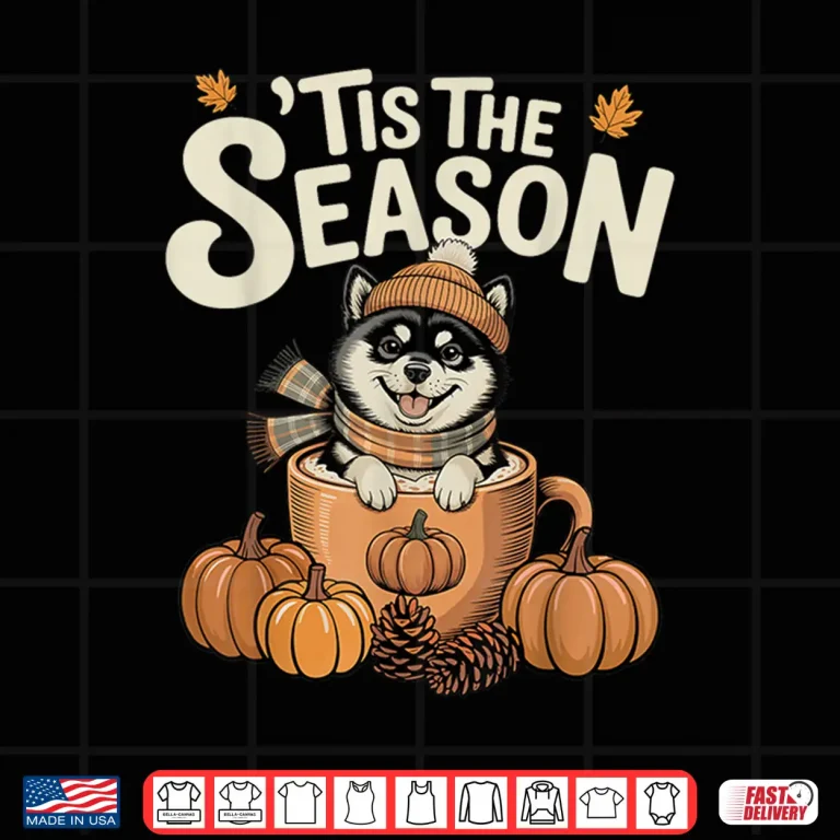 Design Tis The Season Shiba Inu Fall Coffee Autumn Pumpkin Spice Shirt