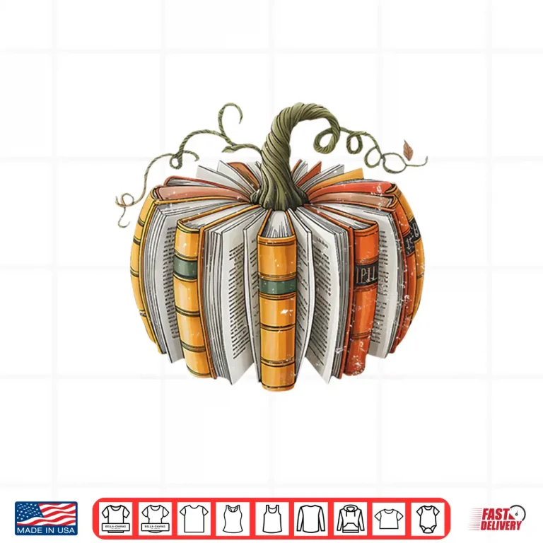 Design Fall Book Pumpkin Fall Librarians Bookworm Teachers Students Shirt