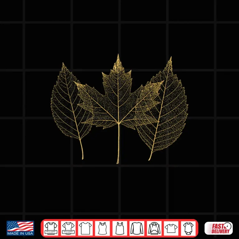 Design Golden Fall Leaves Autumn Leaf Thanksgiving Shirt