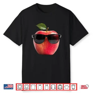 Apple Wearing Sunglasses Funny Fruit Costume Shirt