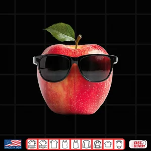 Design Apple Wearing Sunglasses Funny Fruit Costume Shirt