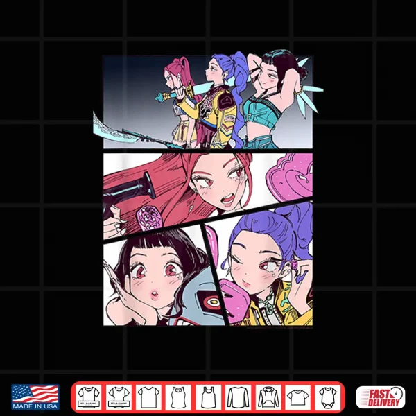 Design Halloween Huntrix Manhwa Panels Poster Shirt