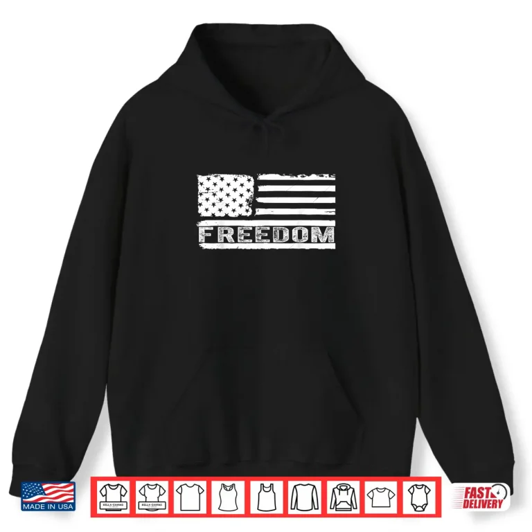 Hoodie Freedom Vintage America Flag Shirt