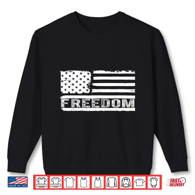 Sweatshirt Freedom Vintage America Flag Shirt
