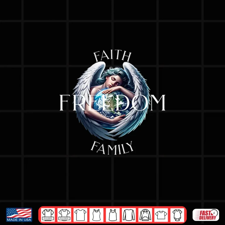 Design Faith Family Freedom Angel with Globe Shirt