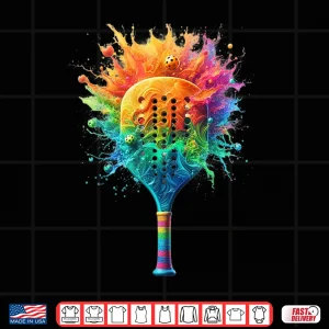 Design Pickleball Splash Colors Paddle Shirt