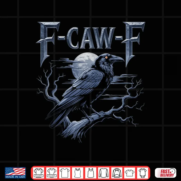 Design F Caw F Funny Gothic Raven Bird Halloween Shirt