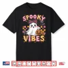 Groovy Spooky Vibes Cute Boo Ghost Halloween Costumes Girls Shirt