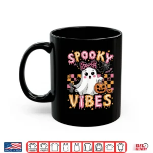 Mug Groovy Spooky Vibes Cute Boo Ghost Halloween Costumes Girls Shirt