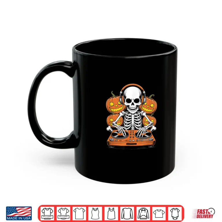 Halloween Skeleton Dj Music Disc Jockey Shirt 3 Mug Halloween Skeleton DJ Music Disc Jockey Shirt