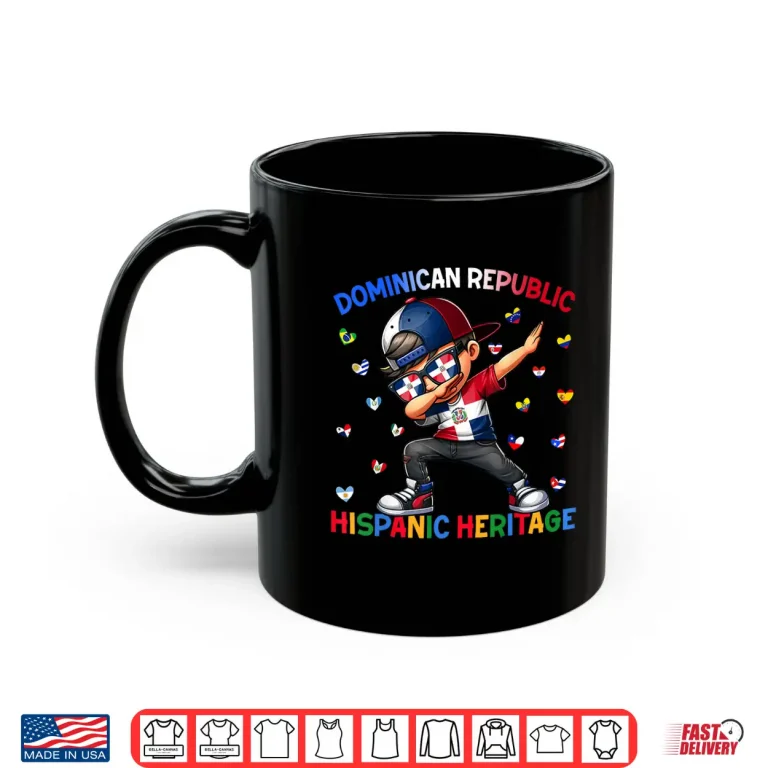 Mug Hispanic Heritage Month Dominican Republic Flag Shirt
