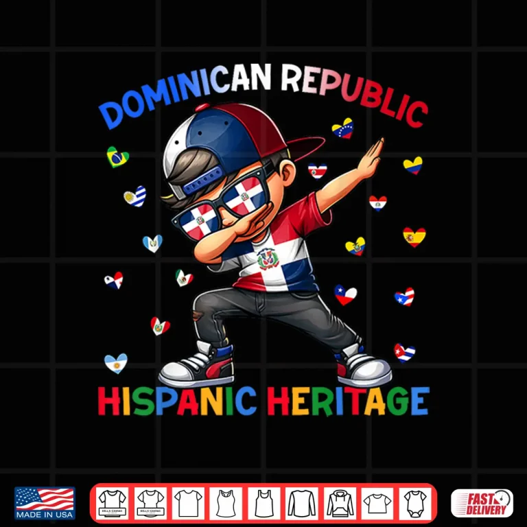Design Hispanic Heritage Month Dominican Republic Flag Shirt