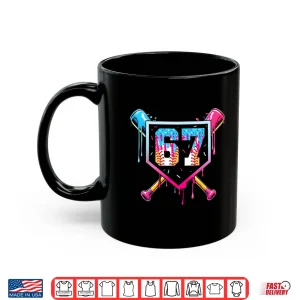 Mug Baseball Ice Cream Drip Number 67 Player 67th Birthday Shirt 1