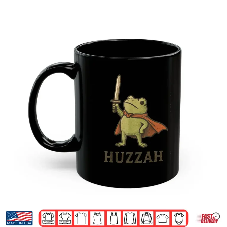 Mug Funny Huzzah Frog Shirt Vintage Toad Knight Shirt
