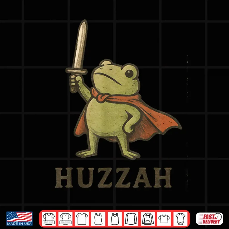 Design Funny Huzzah Frog Shirt Vintage Toad Knight Shirt