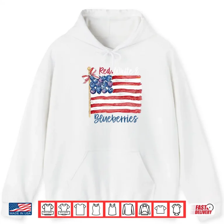 Hoodie Red White And Blueberries Charlie Kirk Shirt