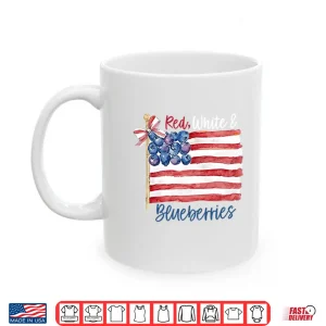 Mug Red White And Blueberries Charlie Kirk Shirt
