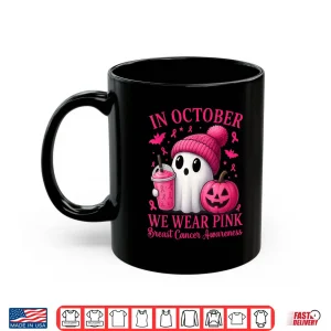 Mug Breast Cancer Halloween Women in October We Wear Pink Shirt 1