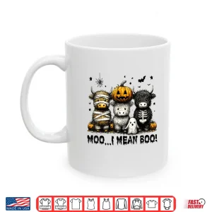 Mug Ghost Cow Moo I Mean Boo Halloween Outfit Funny Cow Lover Shirt