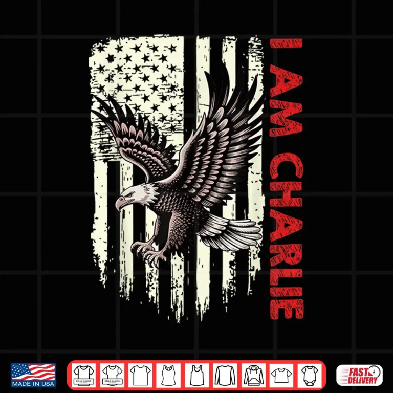 Design I Am Charlie Name Personalized Eagle American Flag Freedom Shirt