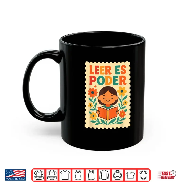 Mug Leer ES Poder Cute Floral Boho Hispanic Heritage Shirt