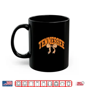 Mug Preppy Tennessee Orange and White Cherckerboard Coquette Bow Shirt