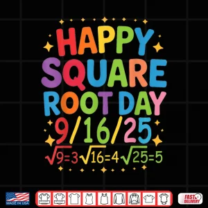 Design Cool Retro Happy Square Root Day Number Joke Shirt